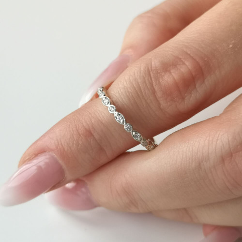 Ängsvingel, 18K Vitguld