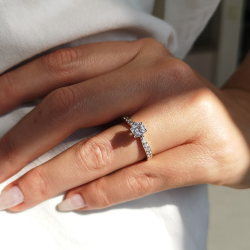 Malva, 18K Vitguld