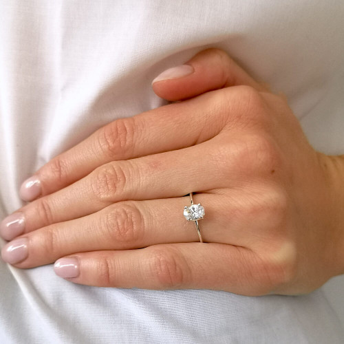 Höstaster, 18K Vitguld