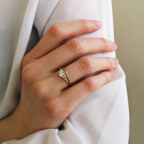 Månviol, 18ct white gold