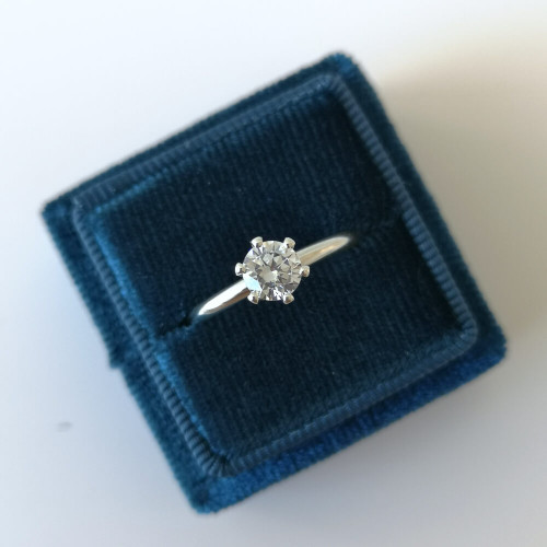 Stenört, 18K Vitguld