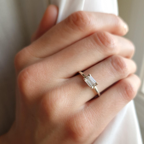 Amarant, 18K Vitguld