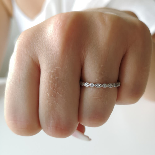 Ängsvingel, 18K Vitguld