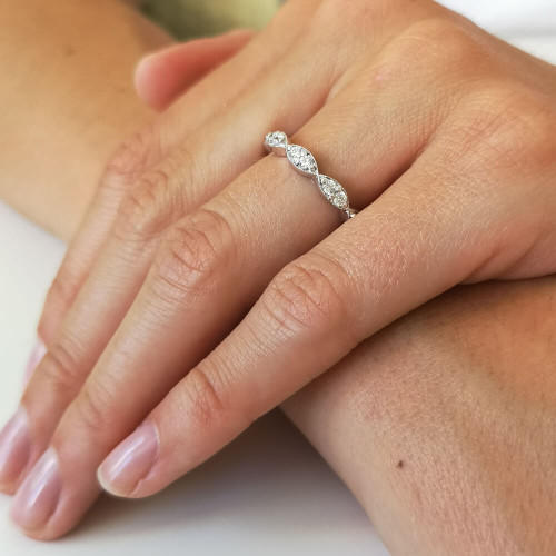 Fläder, 18K Vitguld